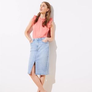 LOFT Denim Pencil Skirt